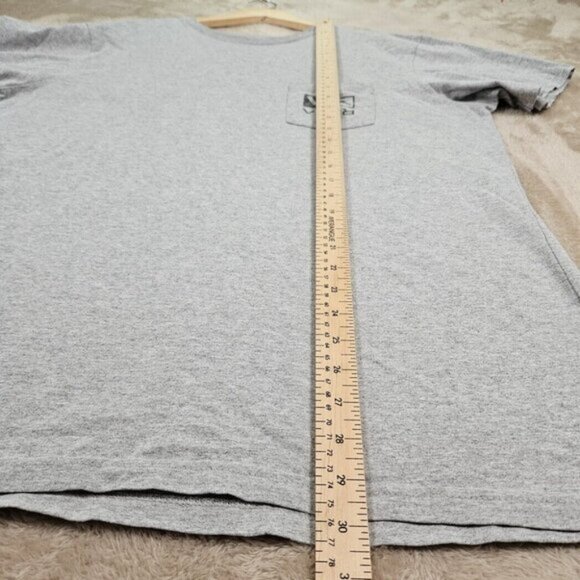 RVCA Industrial Tee Gray T-Shirt Pocket Logo Short Sleeve Casual Outdoor Mens L - Picture 5 of 10
